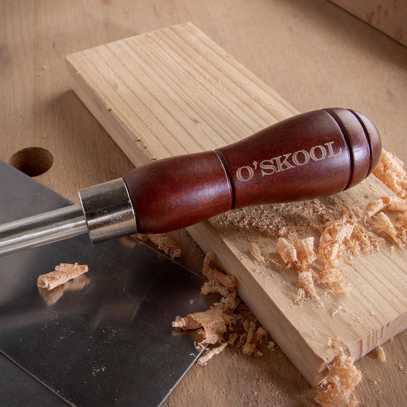O'SKOOL Scraper Burnisher with Ø3/8" x 3-1/16" Chrome Molybdenum Steel Rod and Beechwood Dual-Handle, SAF011 - Image 3